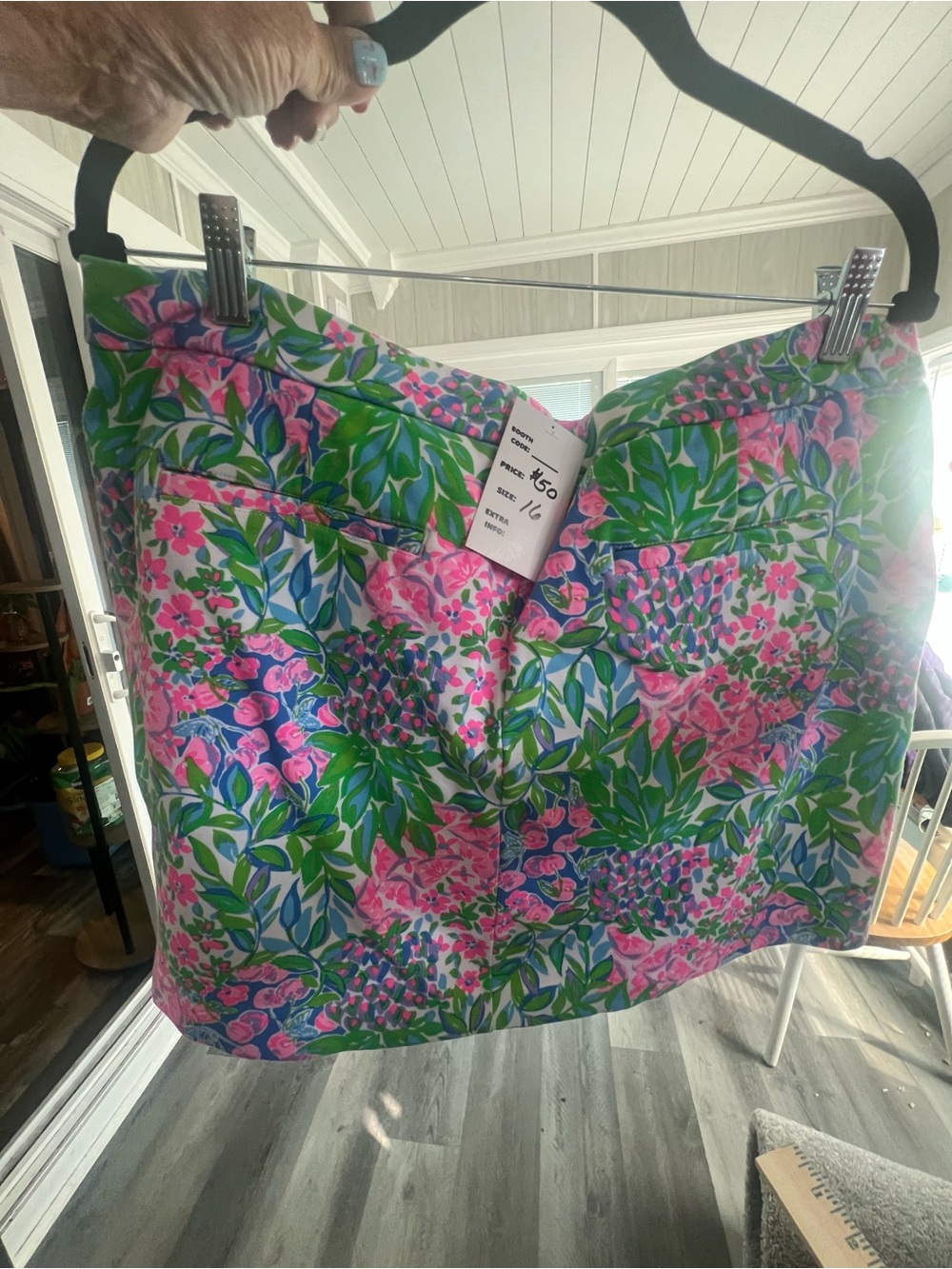 Lilly Pulitzer Pink & Green Floral Mini Skort